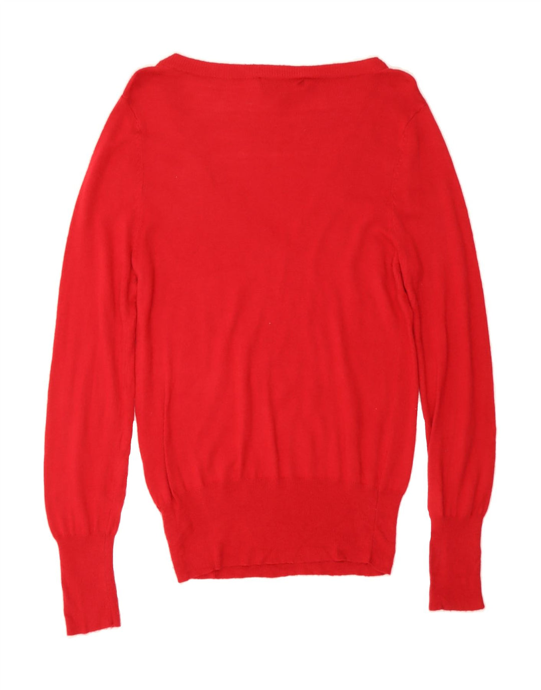 MOSSIMO Womens V-Neck Jumper Sweater UK 14 Large Red Nylon Vintage Mossimo and Second-Hand Mossimo from Messina Hembry 