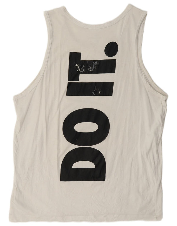 Nike Herre grafisk vest Top XL Hvid Bomuld
