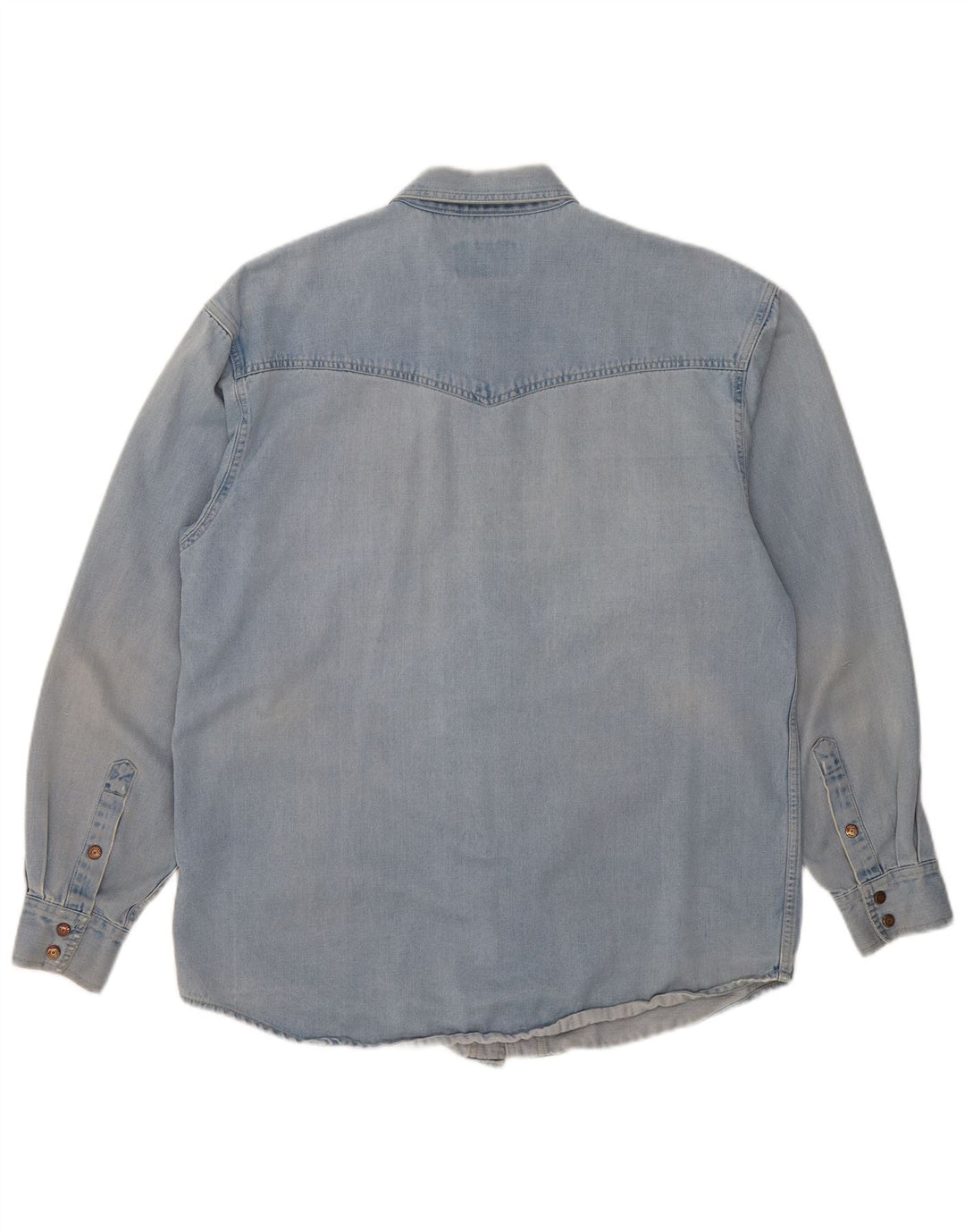 WRANGLER Denimskjorte til mænd, stor blå