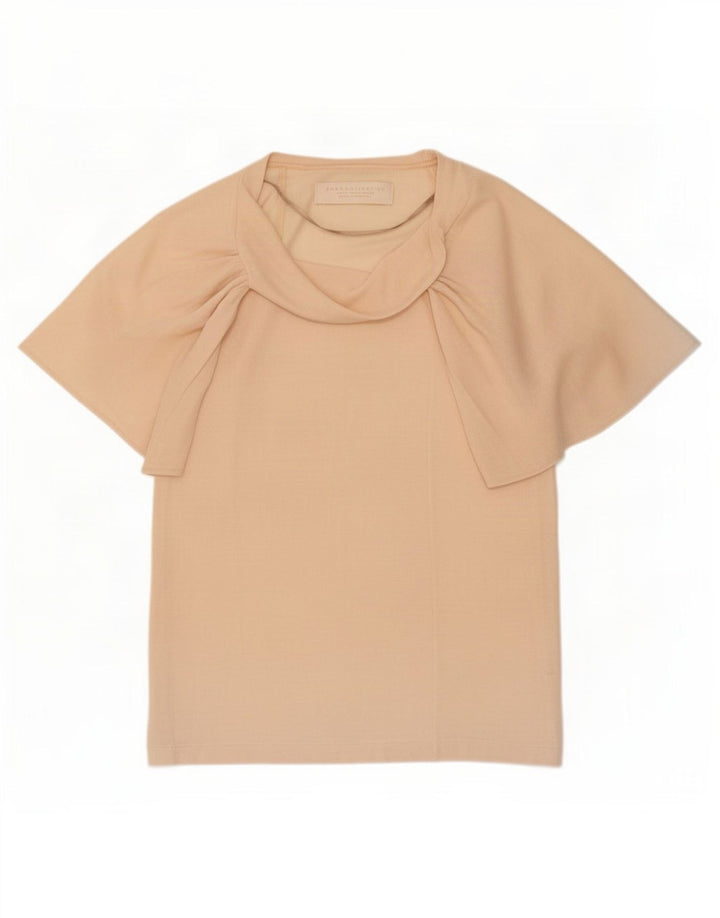 Zara Dame Bluse Top UK 18 XL Beige
