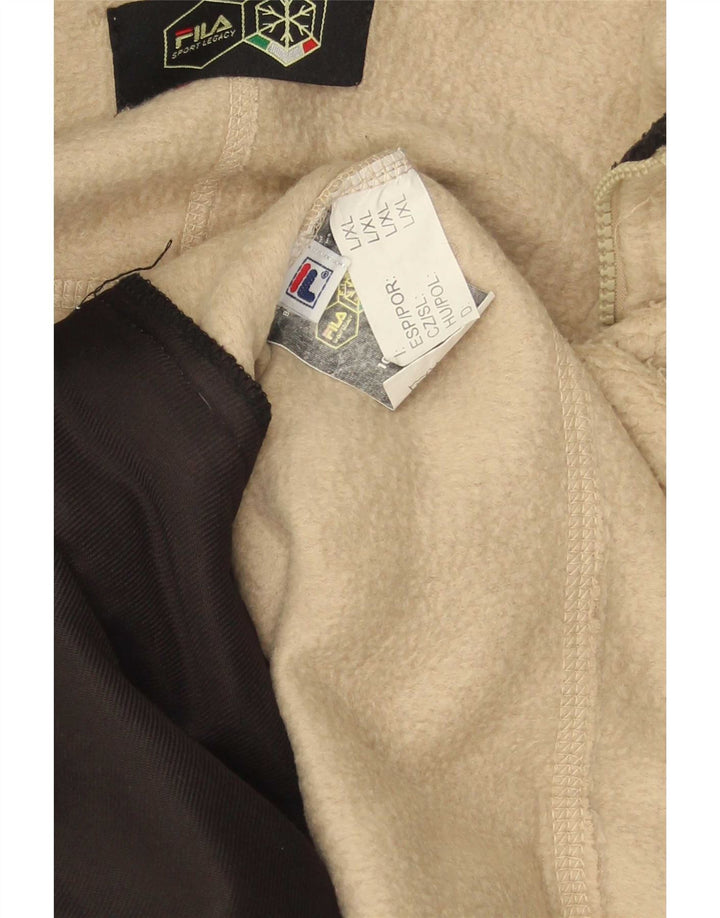 Fila Herre Fleecejakke UK 40 Stor Beige Colourblock Polyester