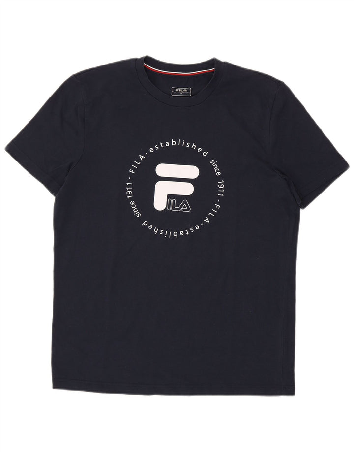 FILA Grafisk T-shirt til mænd, lille marineblå