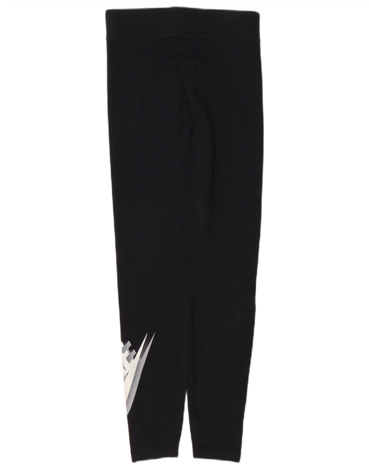 NIKE Dame Tight Fit Grafiske Leggings UK 10 Small Black