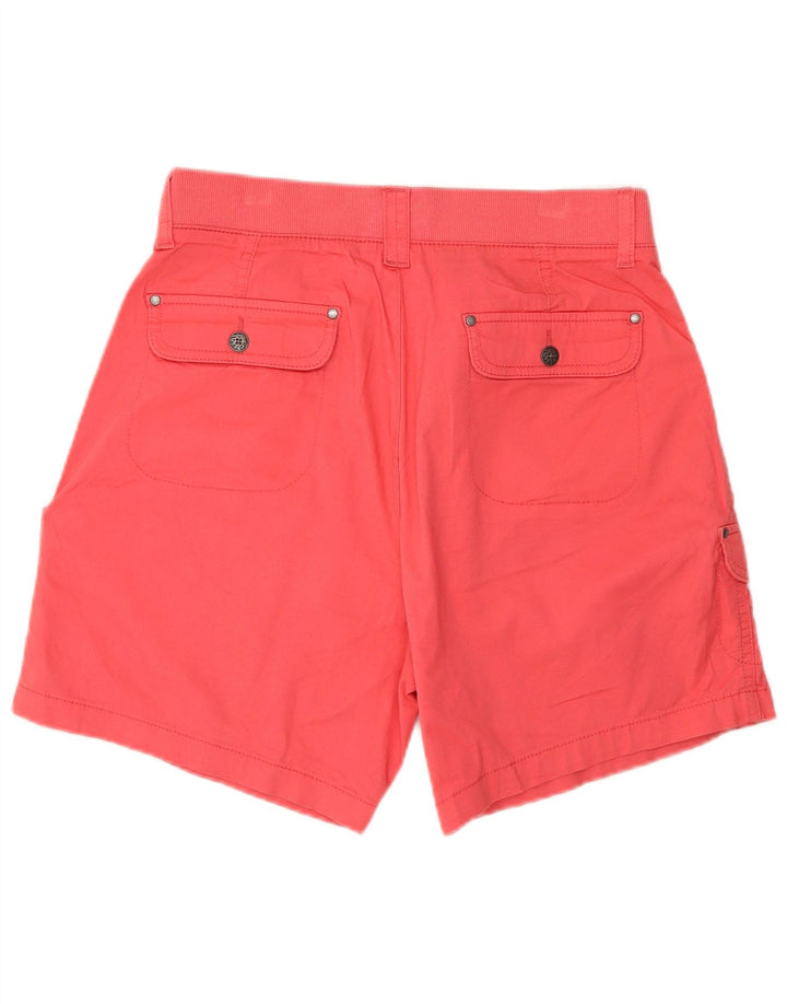 Lee Womens Mid Rise Relaxed Fit Cargo Shorts US 10 Large W32 Pink Bomuld