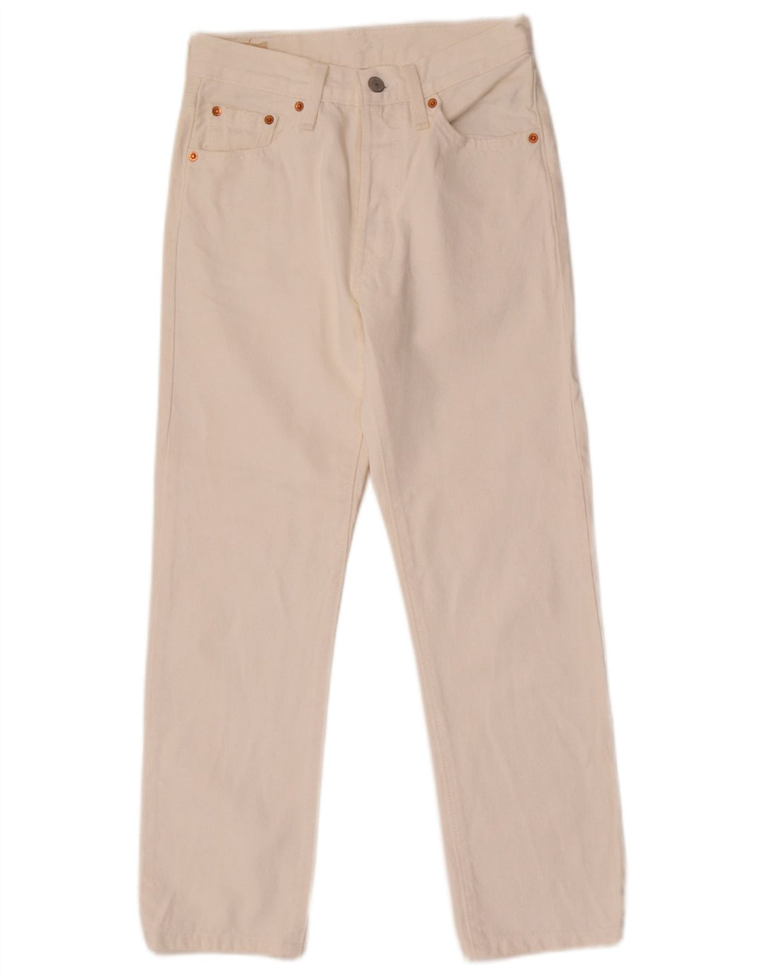 Levi's Dame 501 Straight Jeans W26 L26 Hvid