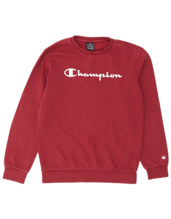 Champion Boys Graphic Sweatshirt Jumper 13-14 år XL Burgundy