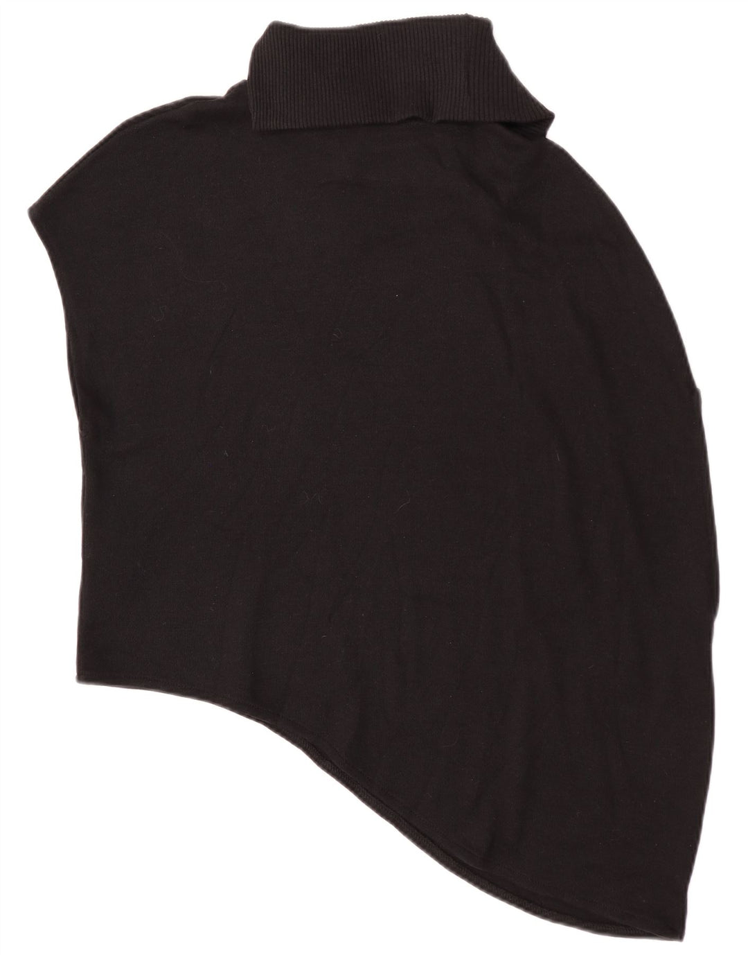 Zara Dame Asymmetrisk Oversized Vest Tank Top UK 10 Small Black Polyester