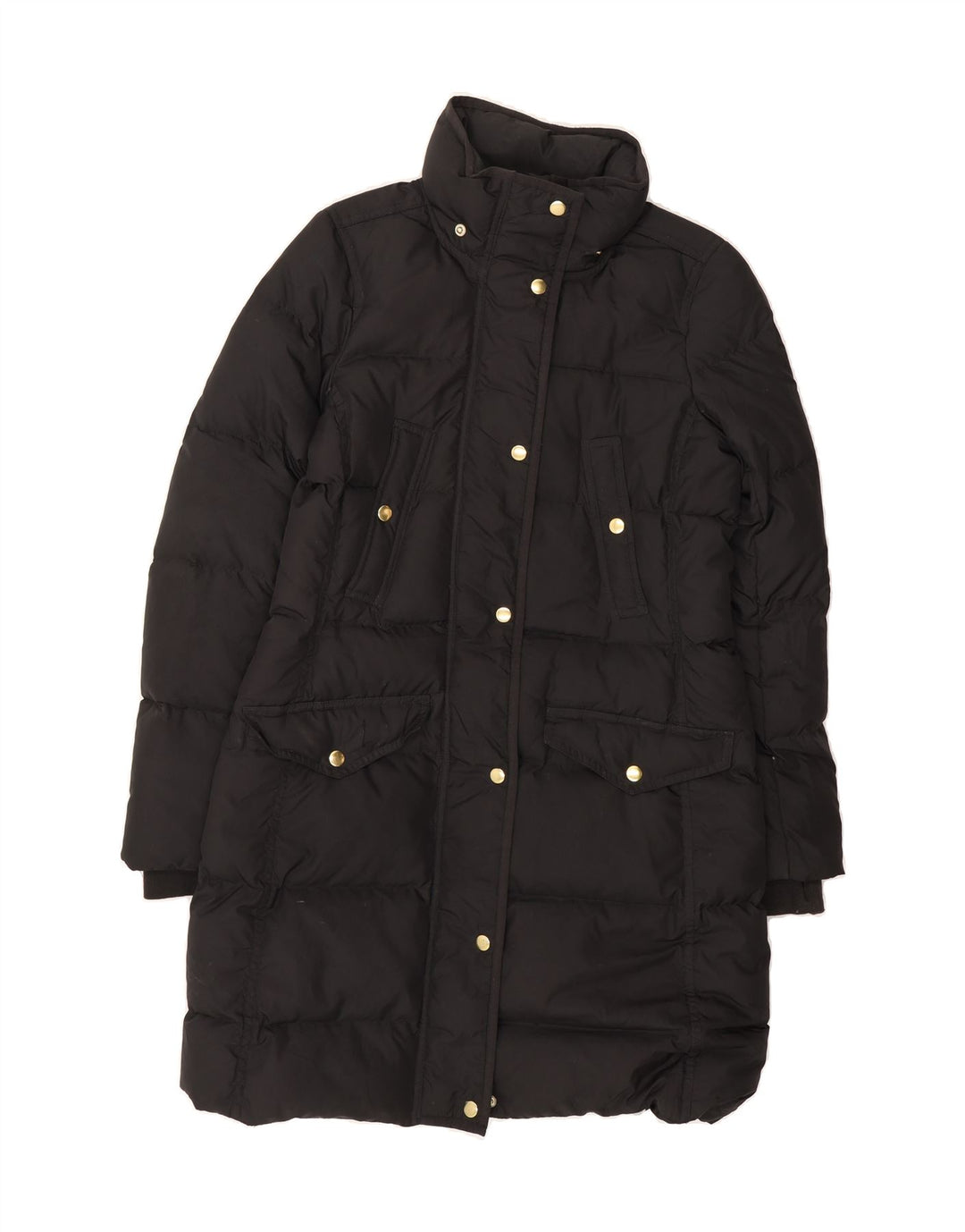 J. CREW Womens Padded Coat UK 6 XS Black Polyester Vintage J. Crew and Second-Hand J. Crew from Messina Hembry 