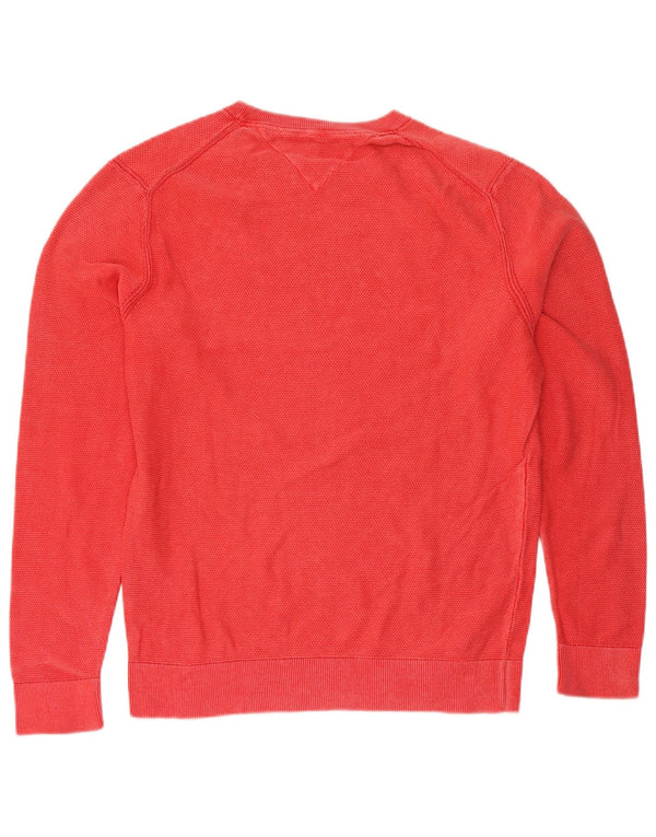 Tommy Hilfiger Herre Crew Neck trøje Sweater Large Rød Bomuld