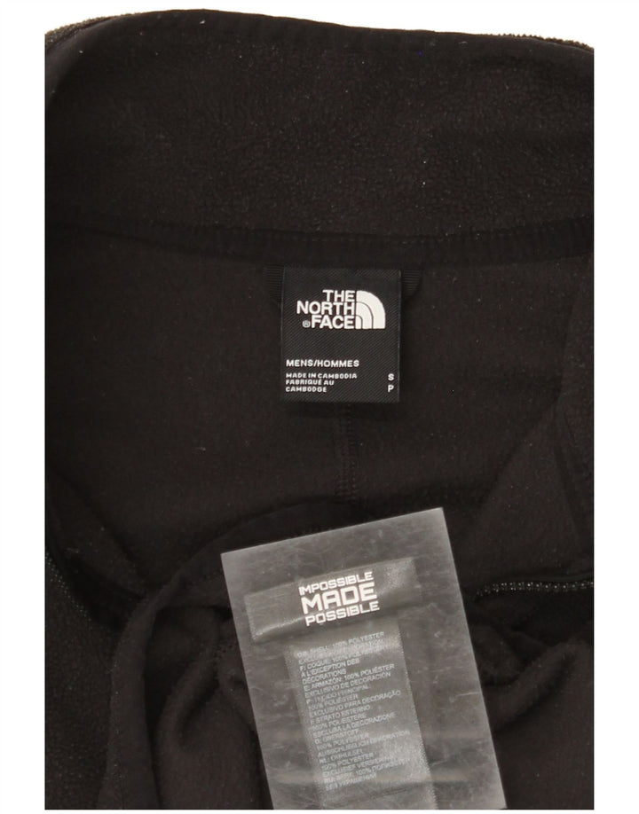 THE NORTH FACE Fleecetrøje til mænd med lynlås, lille sort polyester