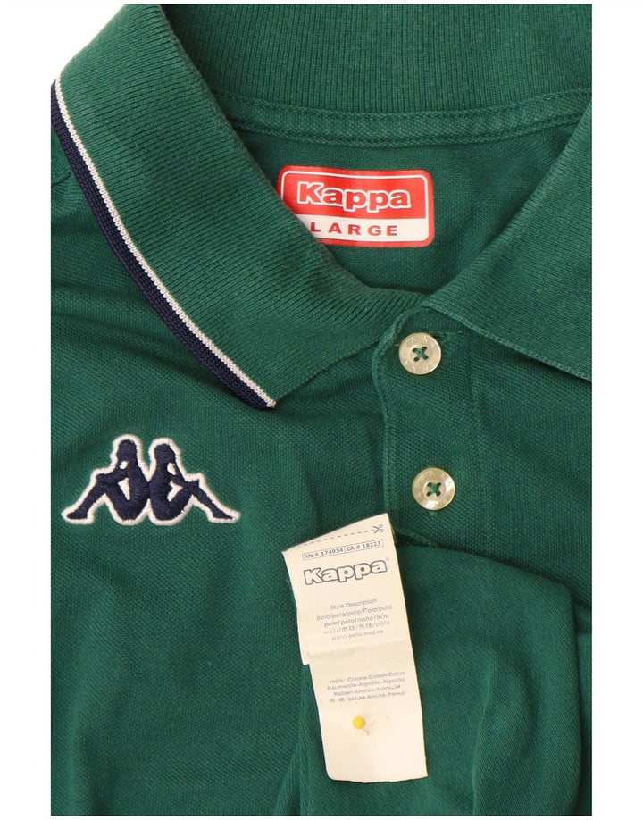 Kappa Polo Shirt til mænd Stor grøn bomuld