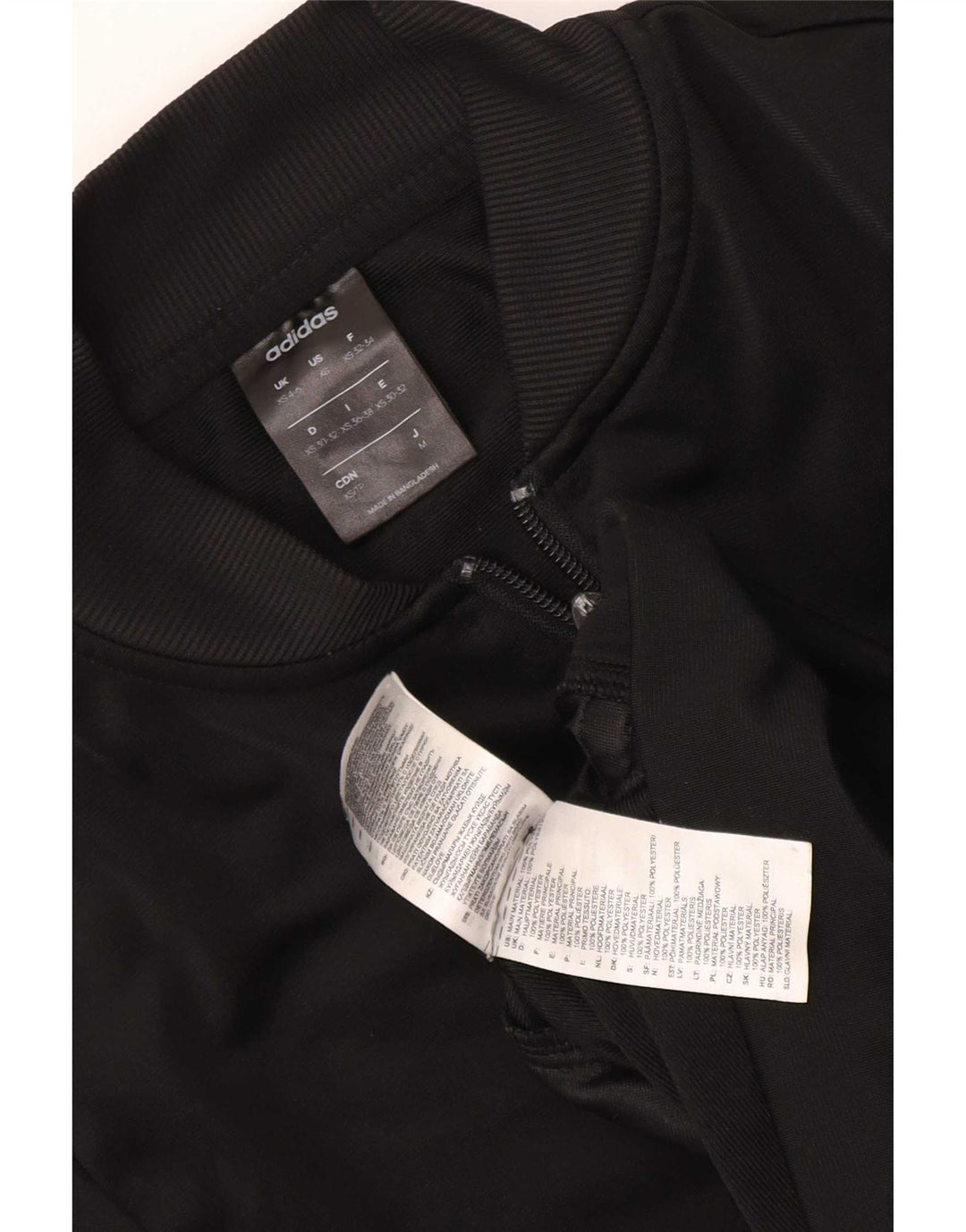 Adidas træningsdragt topjakke til kvinder UK 4/6 XS sort polyester
