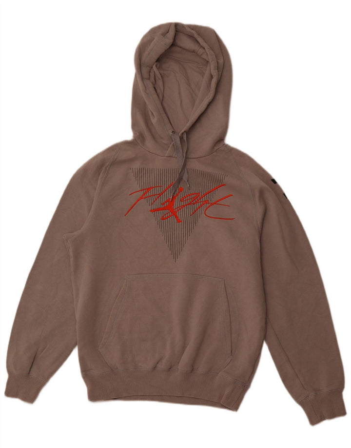 JORDAN Grafisk hættetrøje til mænd, lille grå bomuld