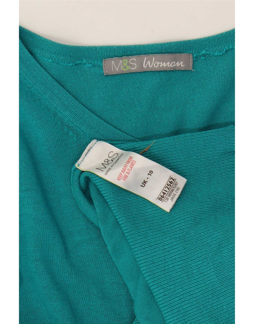Marks & Spencer Dame Cardigan Sweater UK 10 Small Blue Viscose