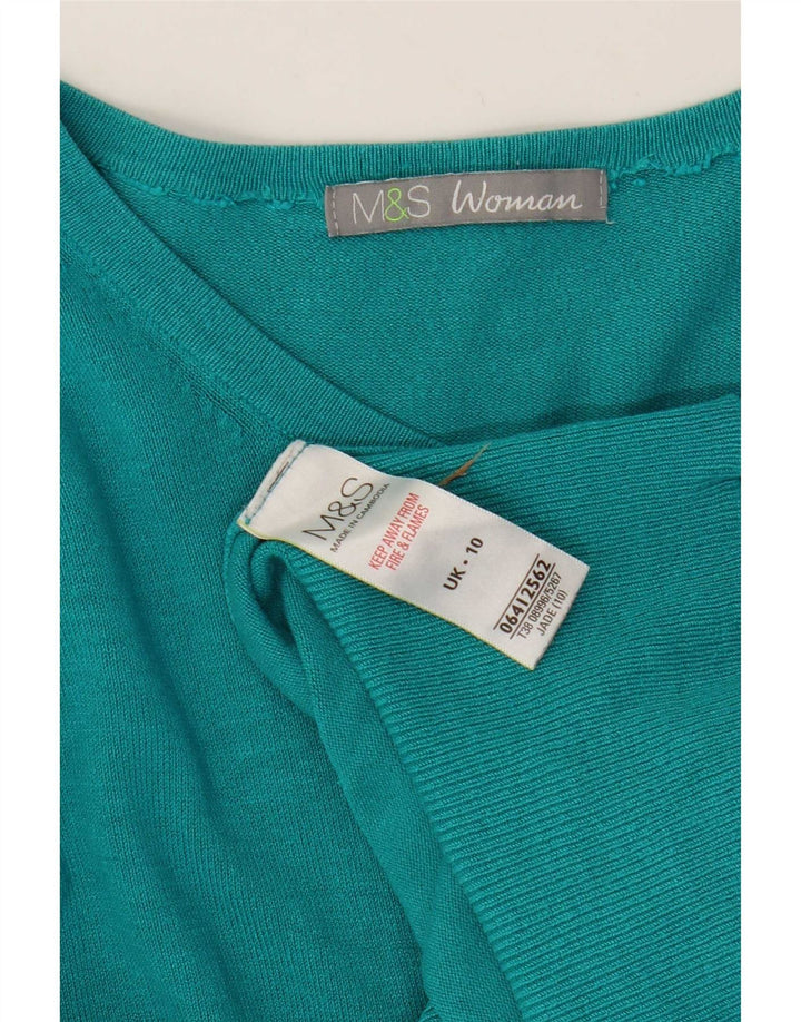 Marks & Spencer Dame Cardigan Sweater UK 10 Small Blue Viscose