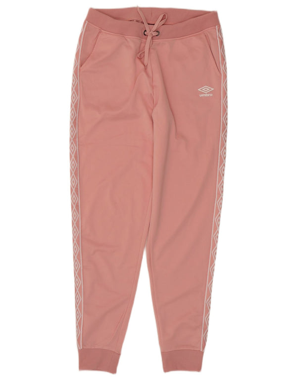 Umbro Womens Graphic Tracksuit Bukser Joggers UK 14 Medium Pink
