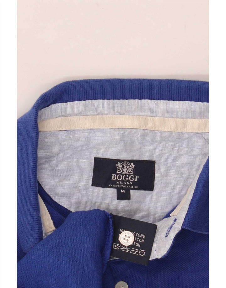 Boggi herre poloshirt Medium blå bomuld