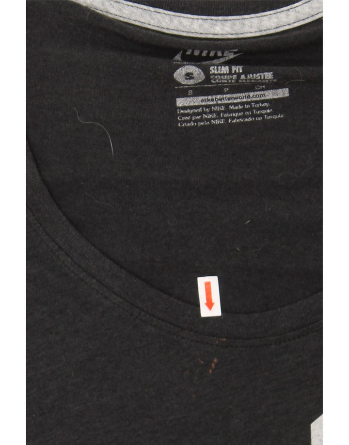 NIKE Womens Slim Fit Graphic T-Shirt Top UK 10 Small Black Polyester Vintage Nike and Second-Hand Nike from Messina Hembry 