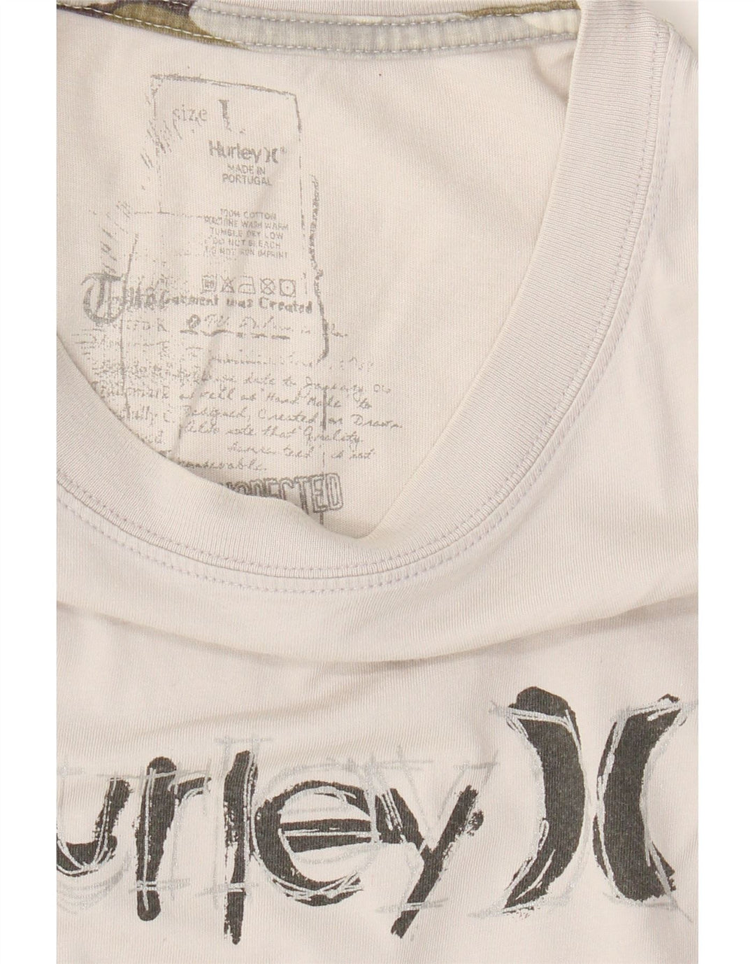 HURLEY Womens Graphic Top Long Sleeve UK 16 Large Grey Cotton Vintage Hurley and Second-Hand Hurley from Messina Hembry 