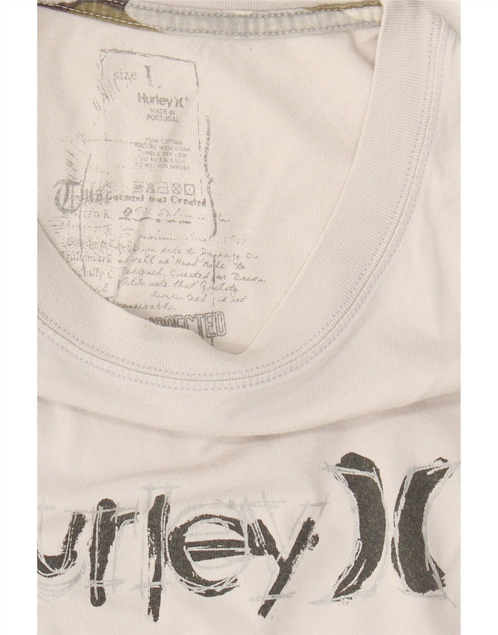 HURLEY Womens Graphic Top Long Sleeve UK 16 Large Grey Cotton Vintage Hurley and Second-Hand Hurley from Messina Hembry 