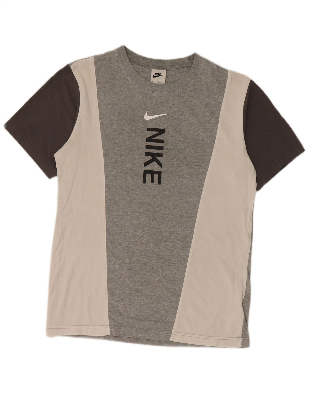 Nike Herre grafisk T-shirt Top Lille grå Colourblock Bomuld