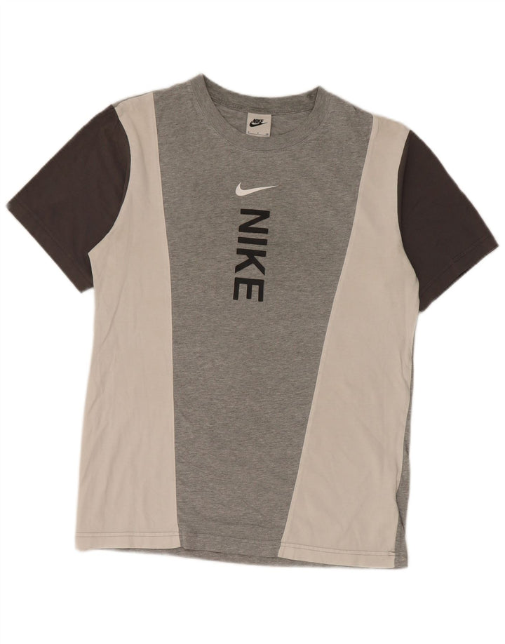 Nike Herre grafisk T-shirt Top Lille grå Colourblock Bomuld