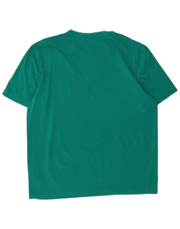 Hugo Boss Mens T-Shirt Top Large Green Cotton