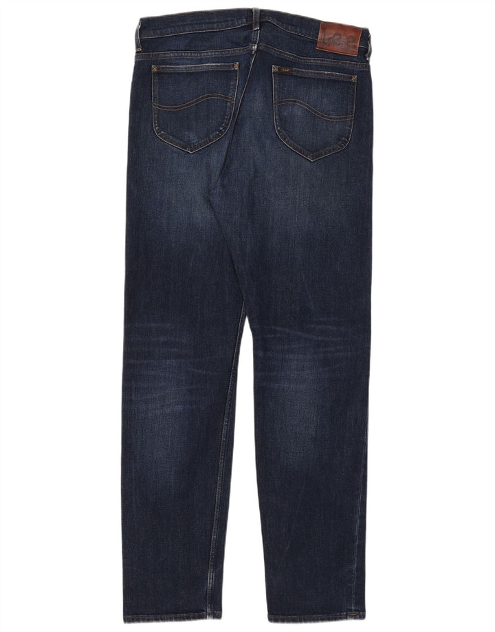 Lee Herre Rider Slim Jeans W34 L34 Blå Bomuld