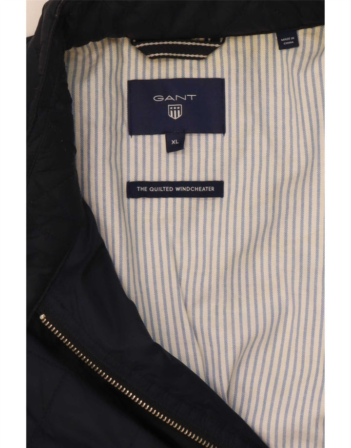 Gant Herre quiltet jakke UK 42 XL Marineblå polyamid
