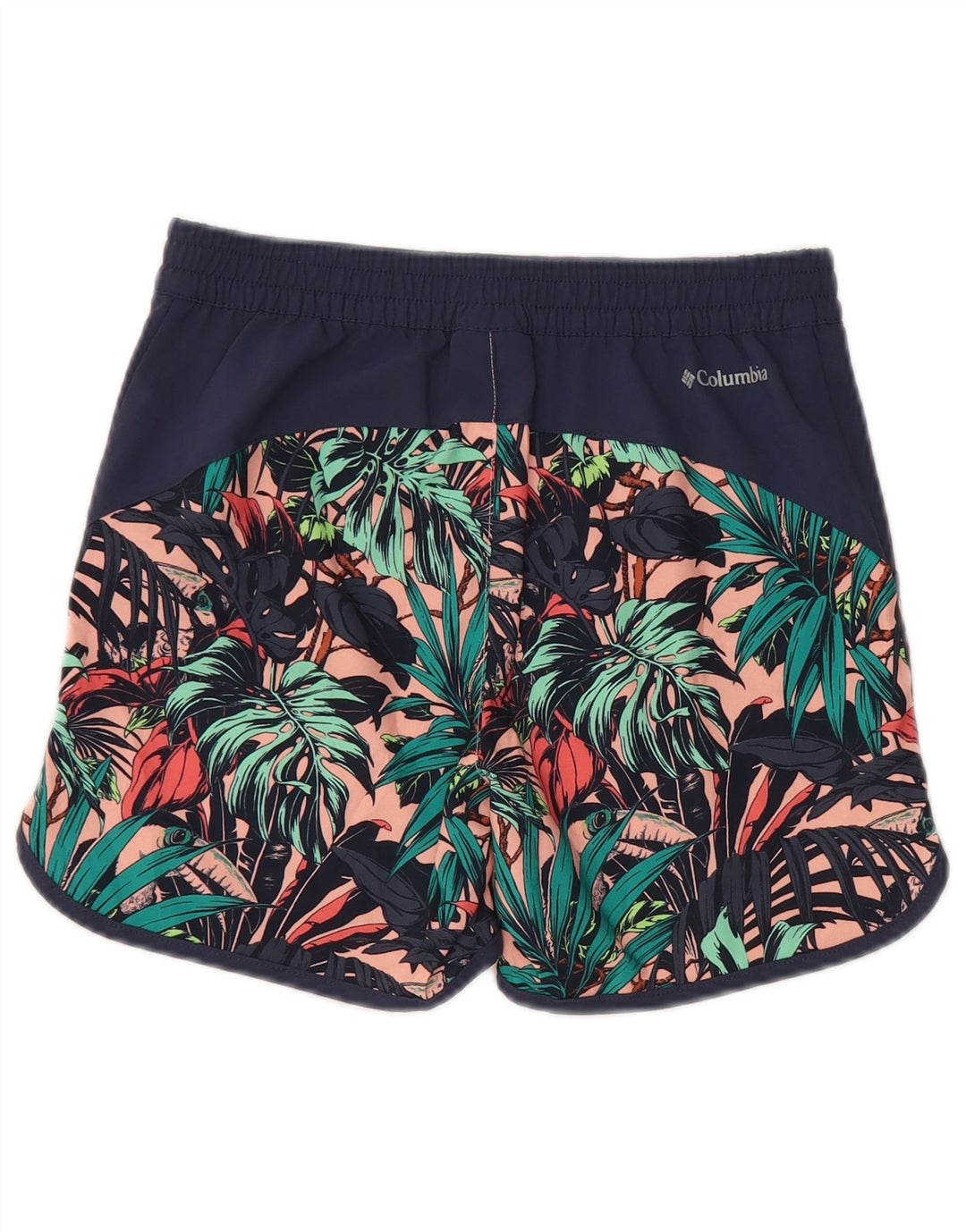 COLUMBIA Sportsshorts til kvinder UK 12 Medium Navy Blue Floral Polyester