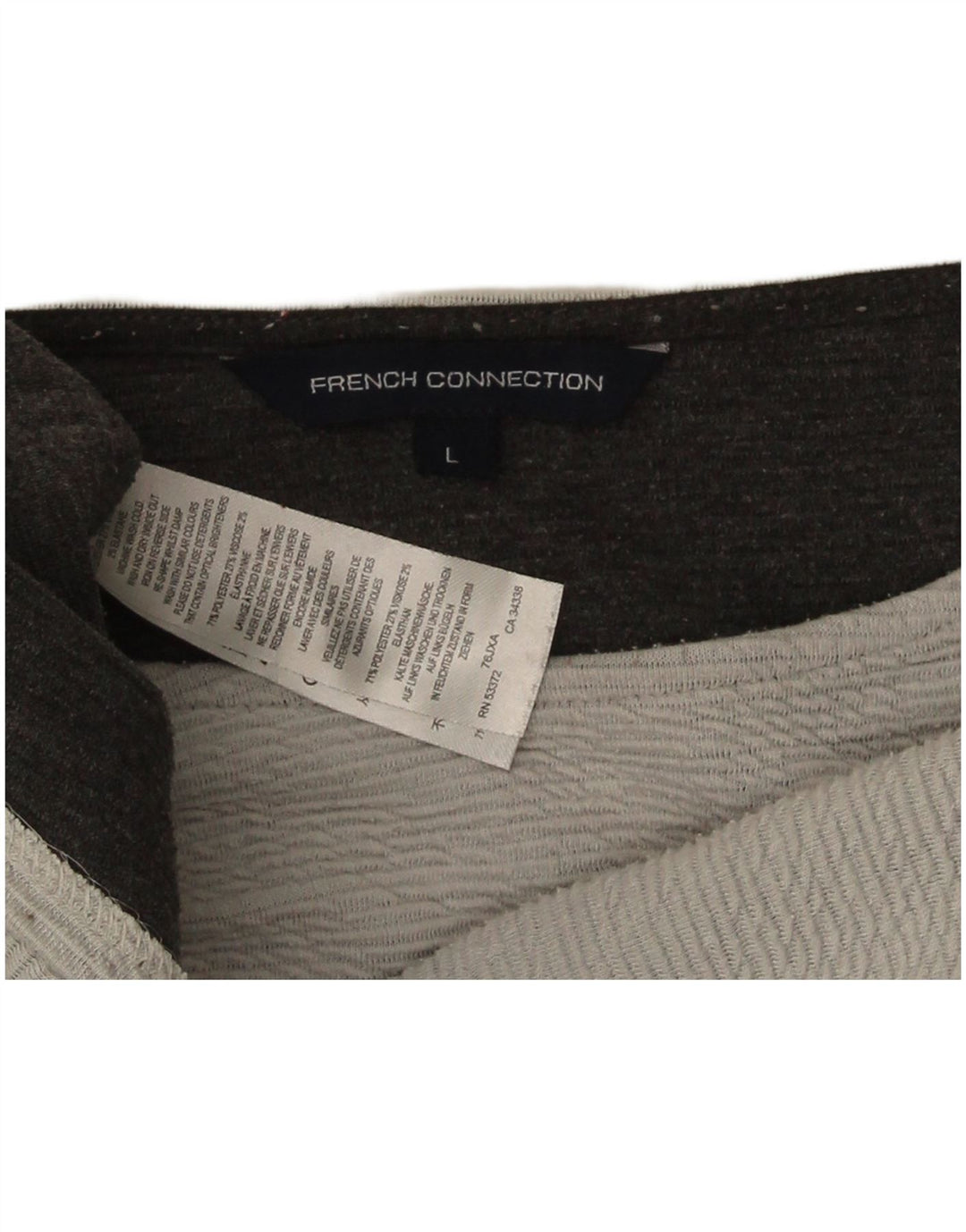 French Connection Dame Boat Neck Jumper Sweater UK 16 Large Grey