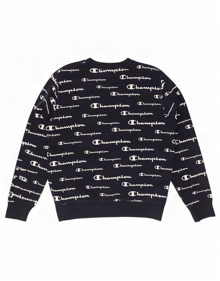 Champion Herre grafisk sweatshirt Jumper lille marineblå polyester