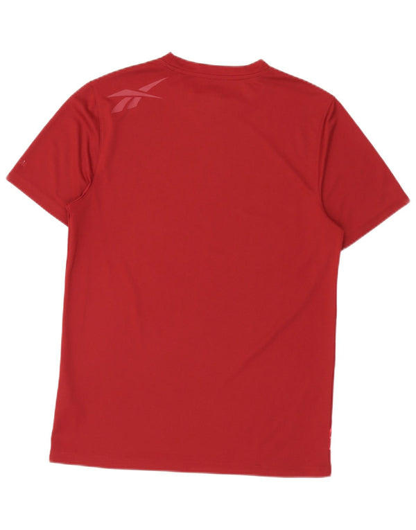 Reebok Herre Grafisk T-Shirt Top Lille Bourgogne Polyester