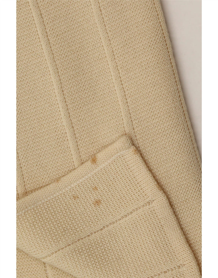 KAI-MING Womens Longline Cardigan Sweater UK 12 Medium Beige Wool Vintage Kai-Ming and Second-Hand Kai-Ming from Messina Hembry 