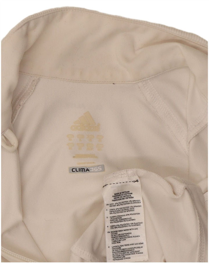 Adidas træningsdragt topjakke til kvinder UK 16 Stor hvid polyester