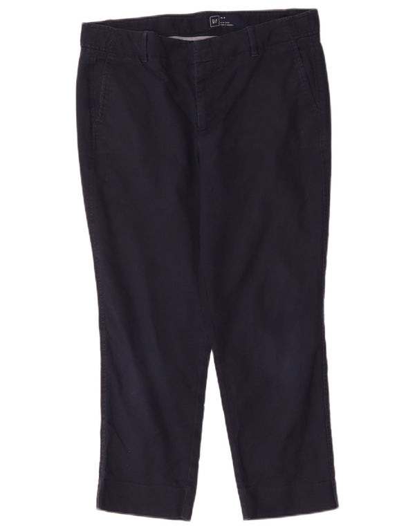 Gap Petite Slim Cropped Bukser til kvinder US 10 Large W32 L24 Marineblå