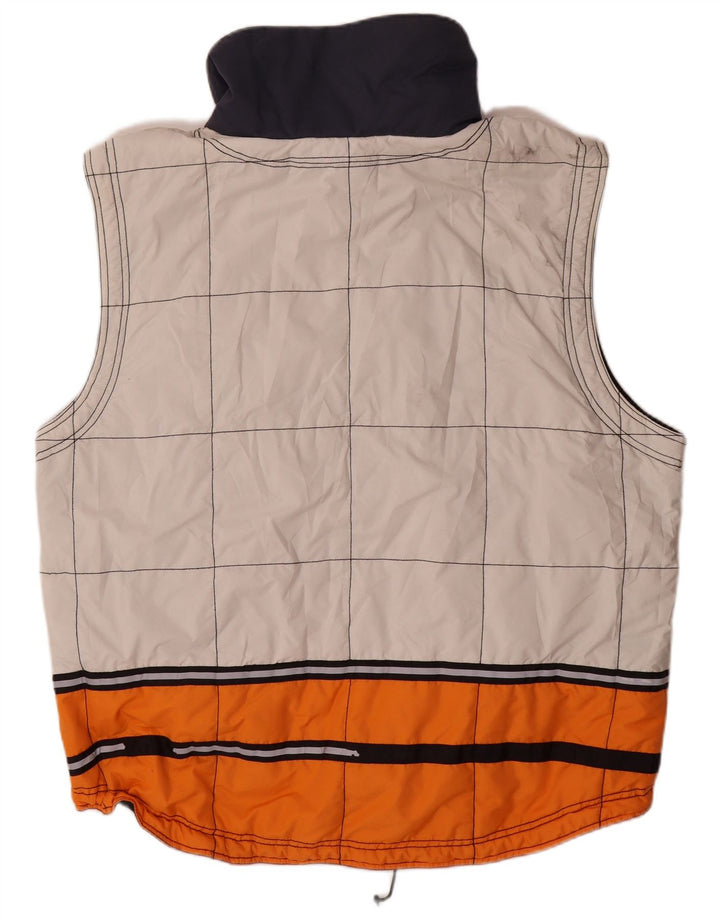 KILLTEC Herre Loose Fit Polstret Gilet UK 40 Large White Colourblock