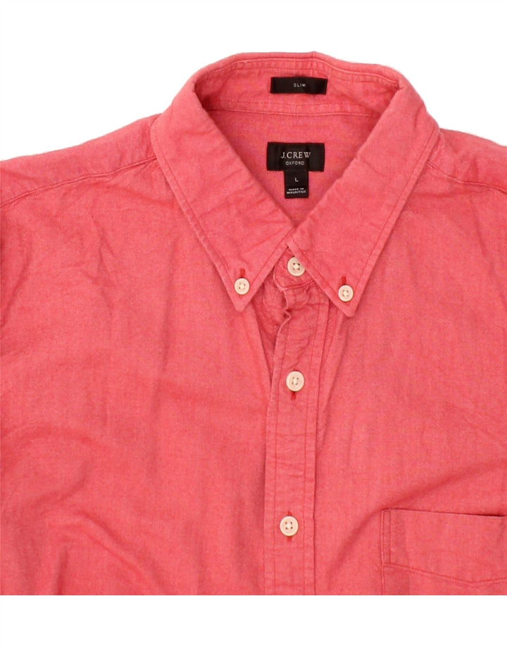 J. CREW Mens Slim Shirt Large Pink Cotton Vintage J. Crew and Second-Hand J. Crew from Messina Hembry 