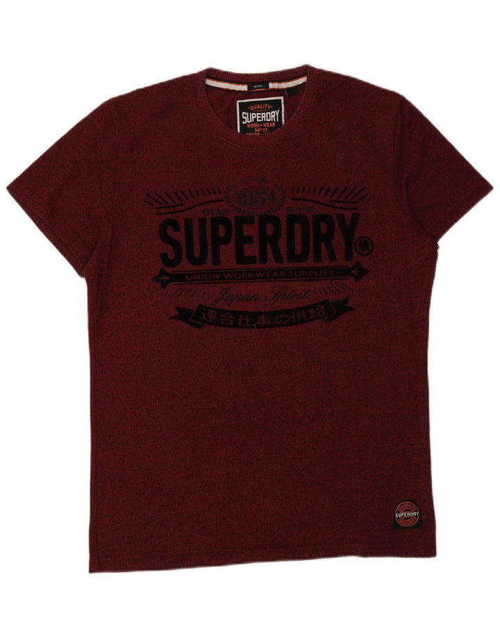 SUPERDRY Herre grafisk T-shirt Top Medium Maroon