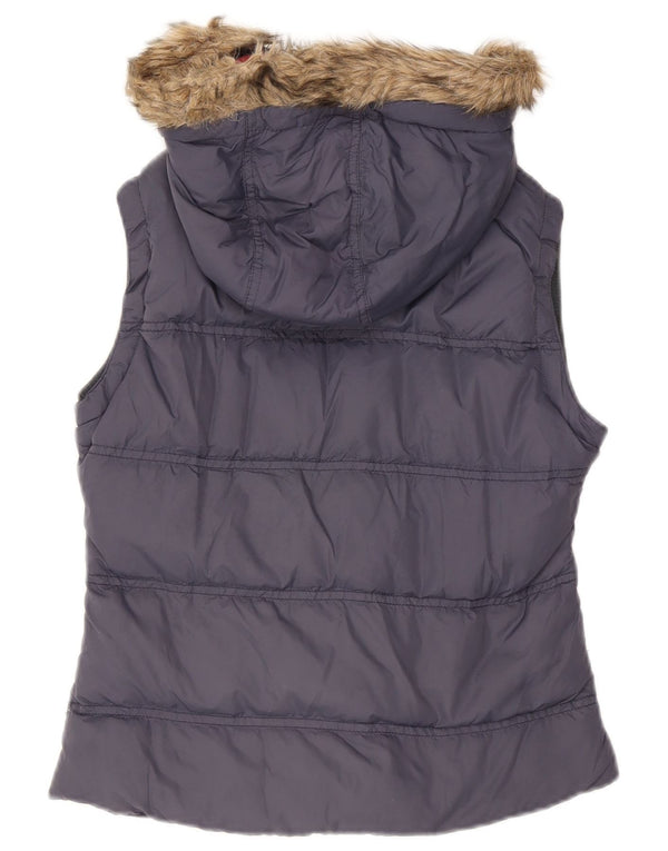 Jack Wills Herre Hooded Padded Gilet UK 8 Small Navy Blue