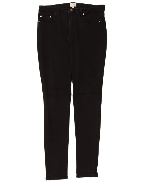 French Connection Dame Skinny Jeans UK 14 Large W34 L32 Black Bomuld