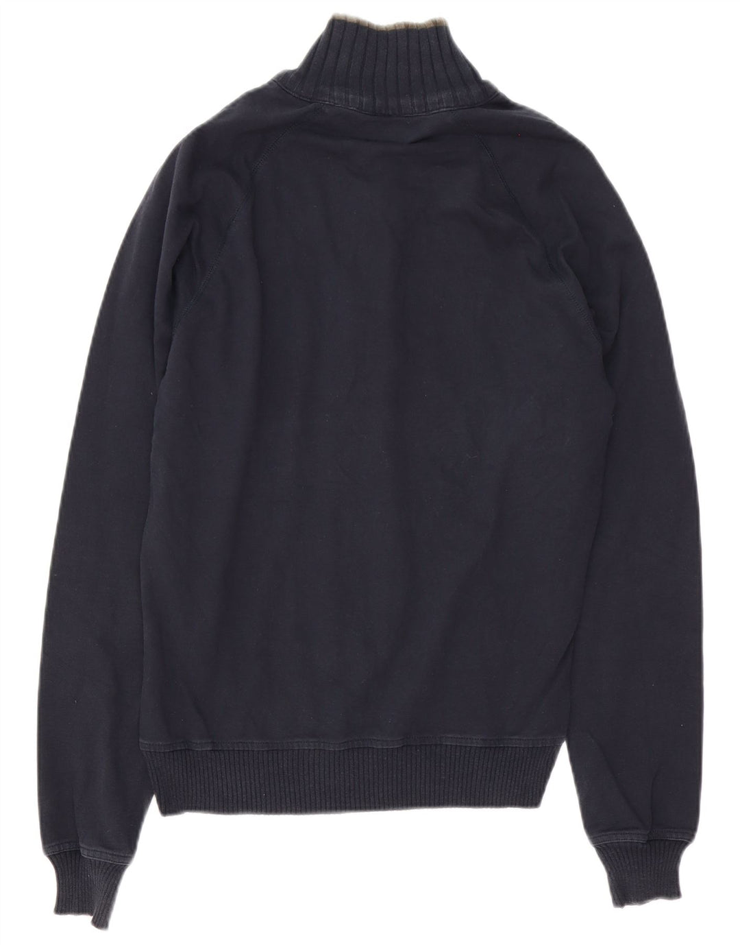 Zara Herre Zip Neck Jumper Sweater Medium Marineblå Stribet