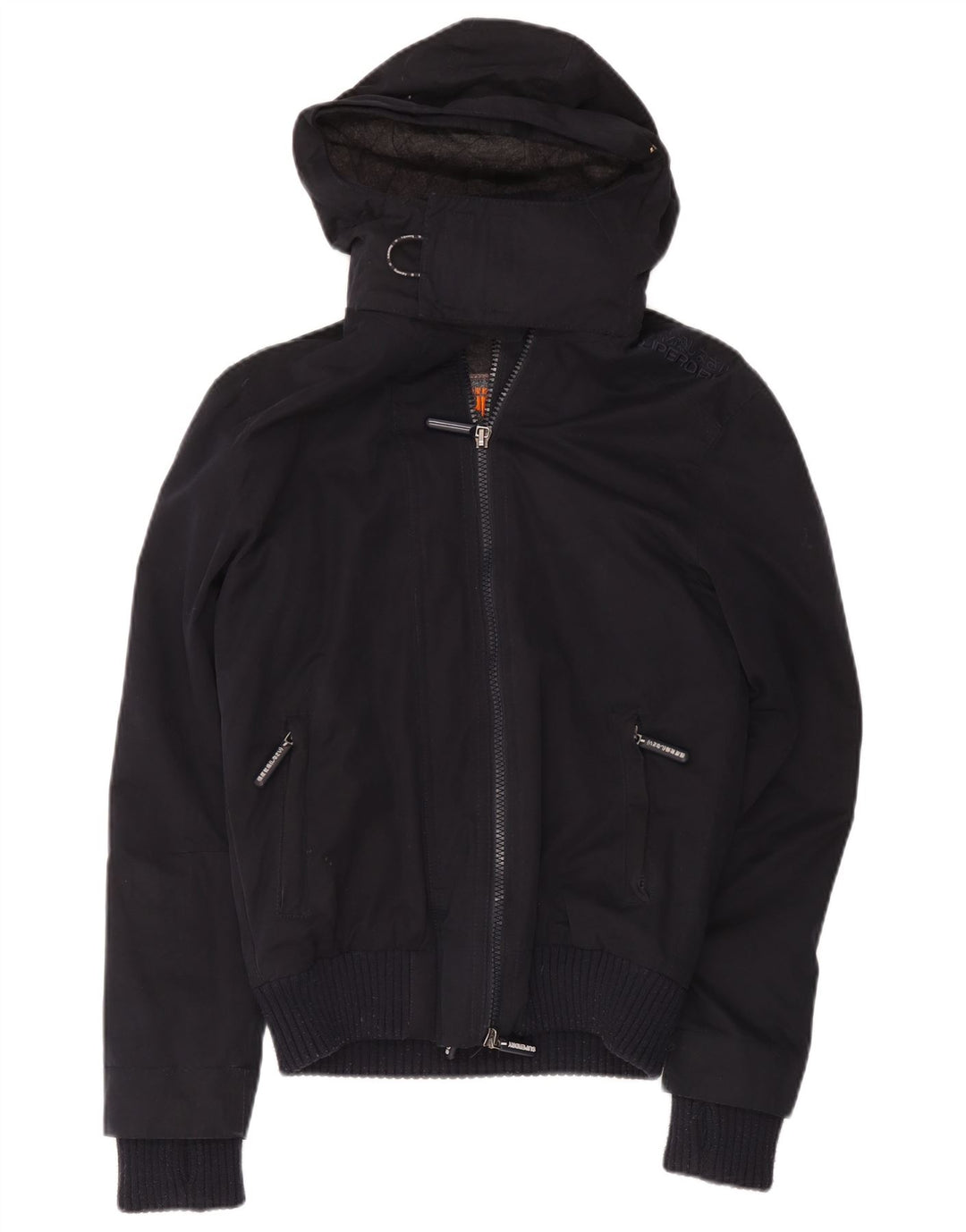 Superdry Herre Windbomber Bomberjakke med hætte UK 36 Small Navy Blue