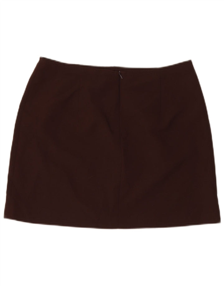 Zara Dame Mini Nederdel EU 42 Large W32 Brun
