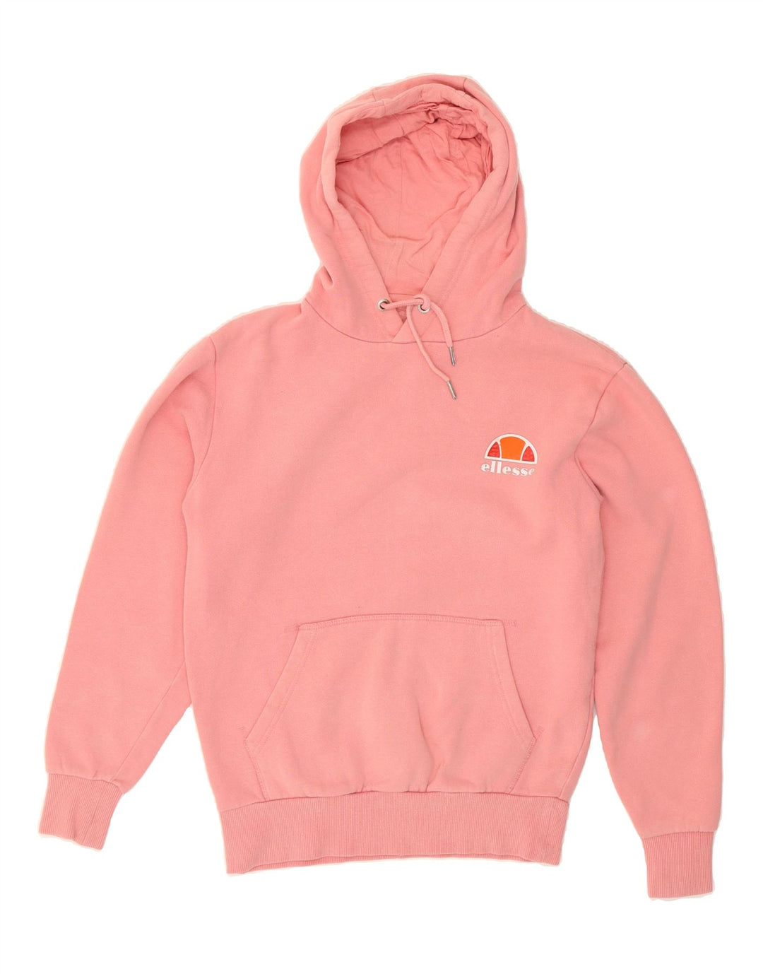 ELLESSE Womens Hoodie Jumper UK 14 Medium Pink Cotton Vintage Ellesse and Second-Hand Ellesse from Messina Hembry 