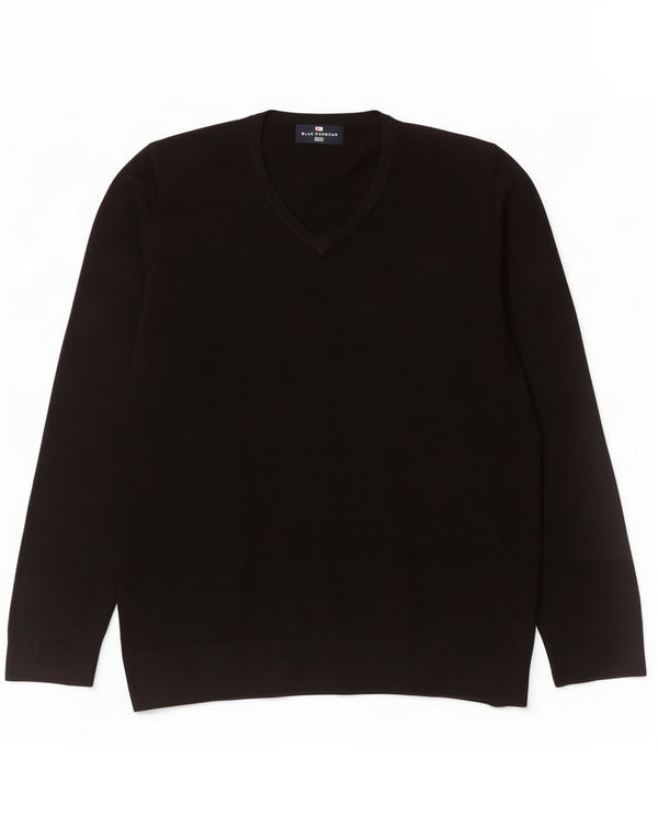 Marks & Spencer Herre Blue Harbor V-hals sweater Medium Sort