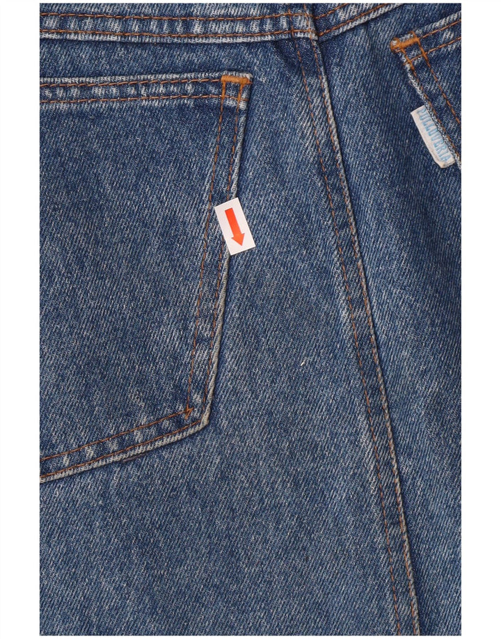 PULLOVERIA Womens Denim Skirt IT 44 Medium W28 Blue Cotton