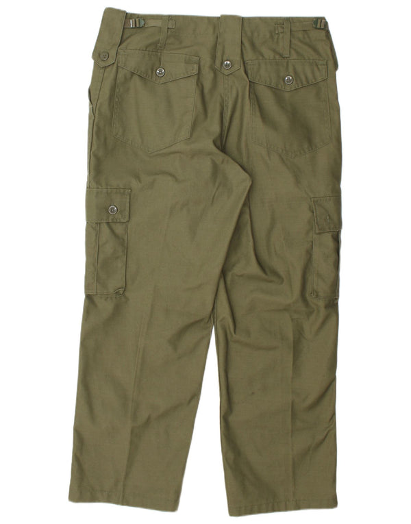 Vintage Straight Cargo bukser til mænd W36 L28 Grøn polyester