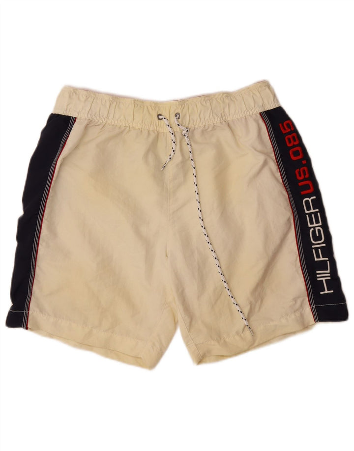 TOMMY HILFIGER Grafiske badeshorts til mænd, store off White Colourblock