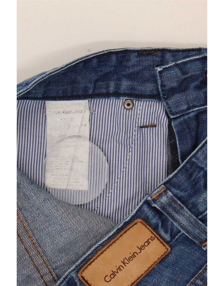 Calvin Klein Dame Slim Jeans W30 L32 Blå Bomuld